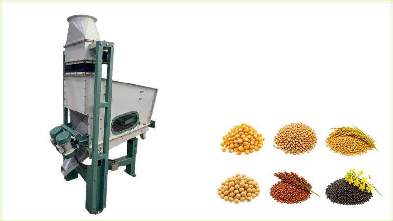 combined cleaner and destoner machine